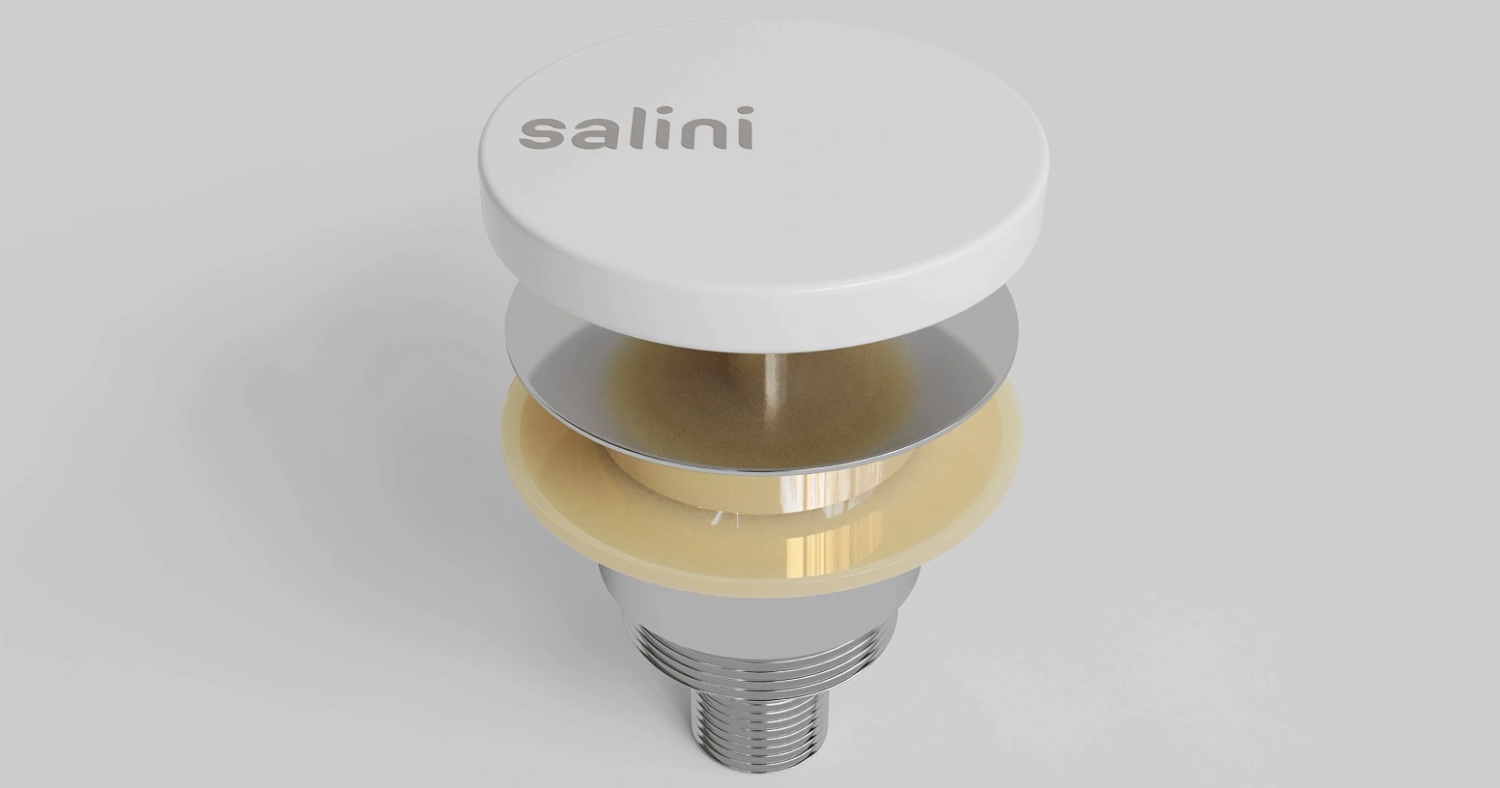 Salini D 402 Донный клапан для ванны из S-Sense, Click-Clack цвет: RAL матовый 152201MF