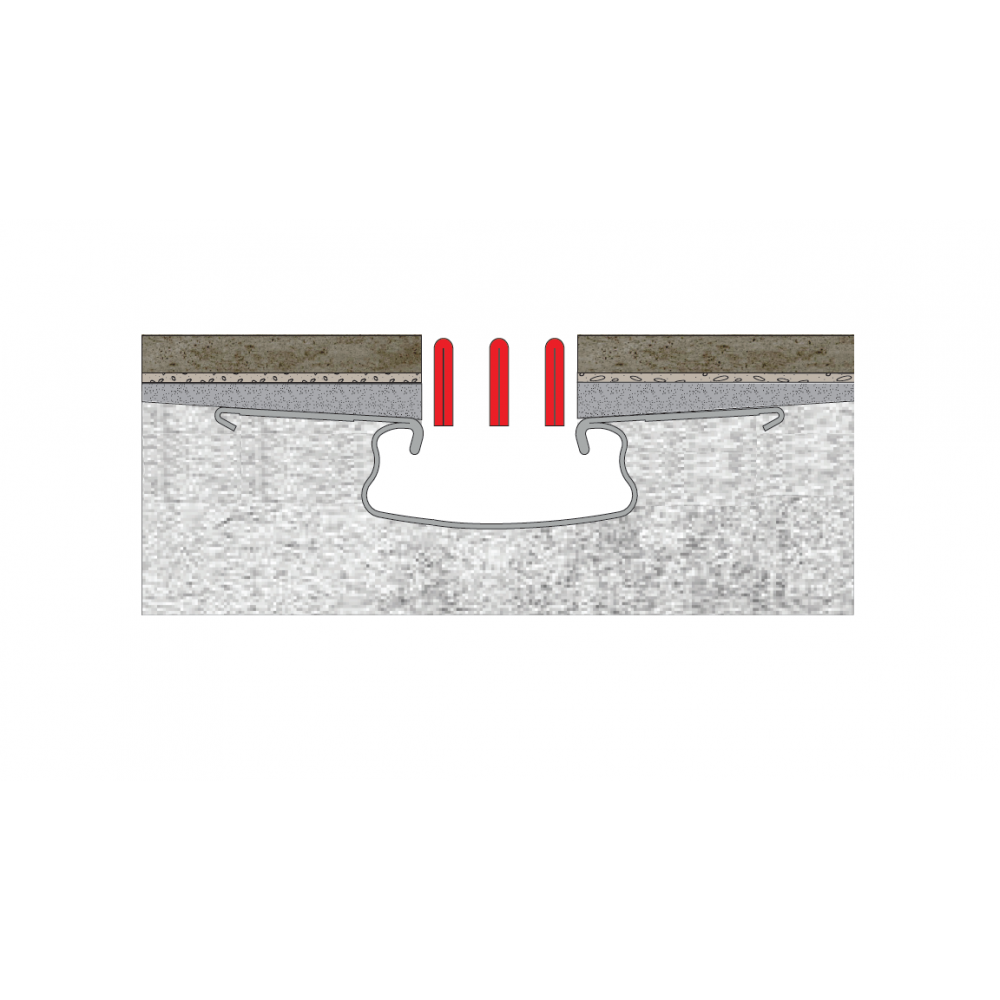 Berges Super Slim Желоб для водостока 83х22h, цвет матовый хром 090054