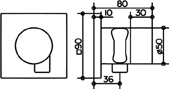 Keuco Ixmo Переключатель потоков на три потребителя цвет: хром 59548 010202