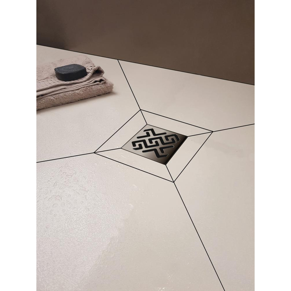 Berges Platz Antik Трап водосток 23,5х30,4h, цвет матовый хром 090060