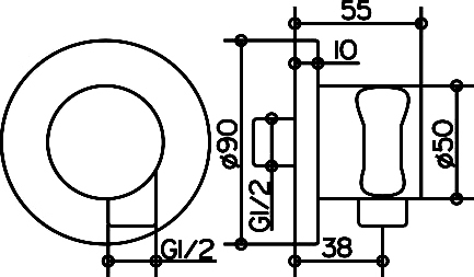 Keuco Ixmo Шланговое переключение, цвет: хром 59592 010001
