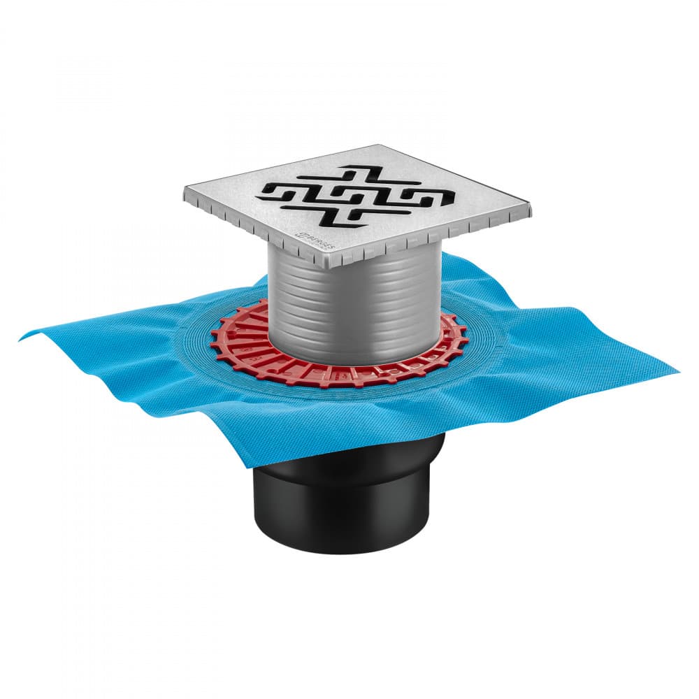 Berges Zentrum Antik Трап водосток 19х21h, цвет матовый хром 090465