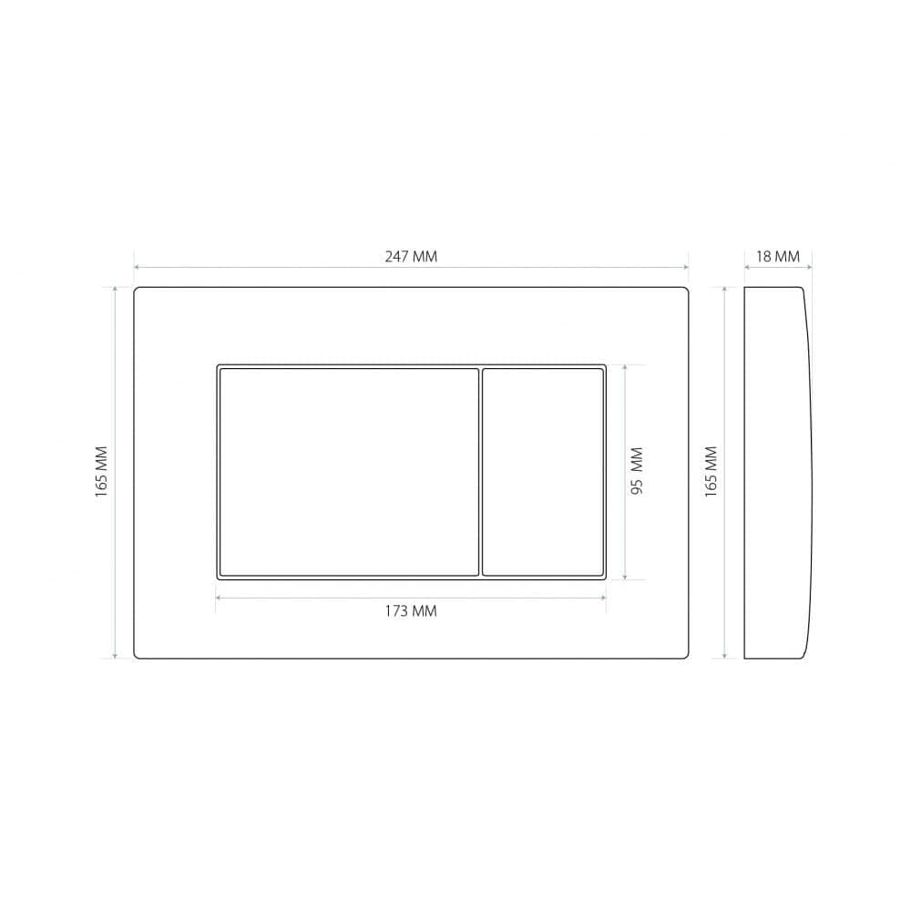 Berges Атом Панель смыва, цвет черный Soft Touch 040332