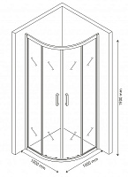 Berges Solo Душевой уголок Berges R 100х190h, цвет хром сильвер 061120