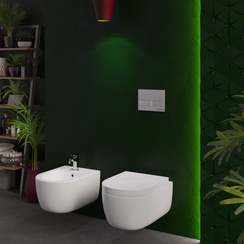 Berges Ego Xl Подвесной унитаз 54х32,5h, с сиденьем, цвет: белый 082124