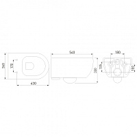 Berges Ego Xl Подвесной унитаз 54х32,5h, с сиденьем, цвет: белый 082124