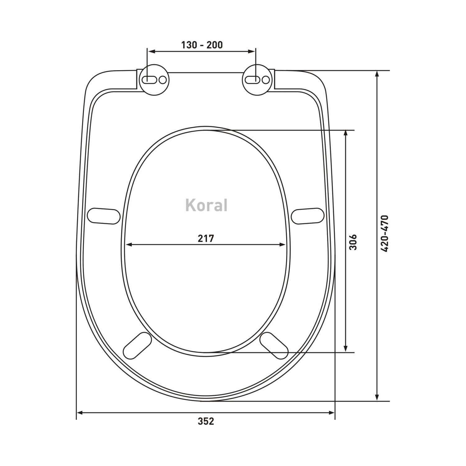 Berges Koral A Крышка-сиденье 46х4h, цвет белый 011201