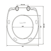 Berges Lux PP Крышка-сиденье 41,5х5h, цвет белый 020604