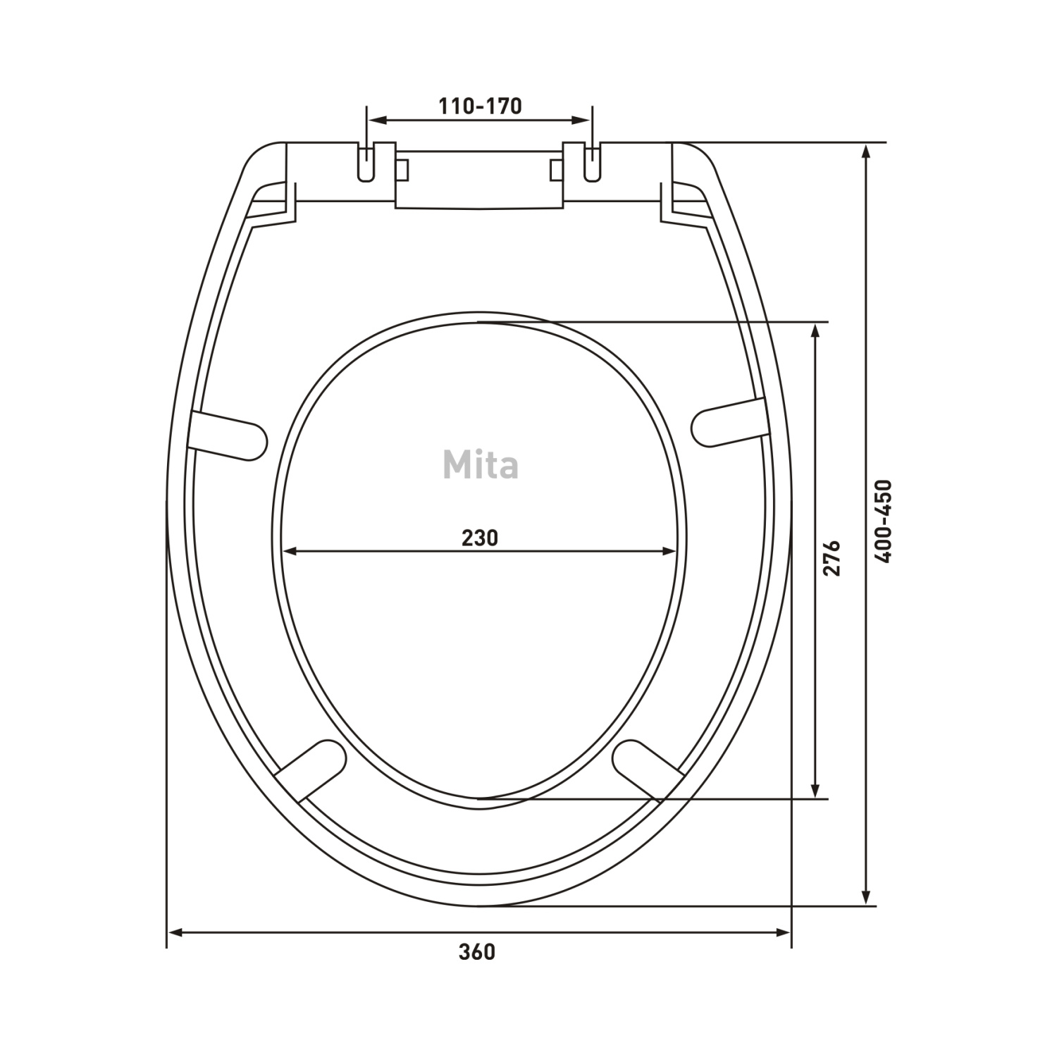 Berges Mita SO Крышка-сиденье с микролифтом 44х5h, цвет белый 018003
