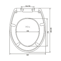 Berges Mita SO Крышка-сиденье с микролифтом 44х5h, цвет белый 018003