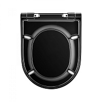 Berges Geo Black Крышка-сиденье с микролифтом 44х5h, цвет черный 015113