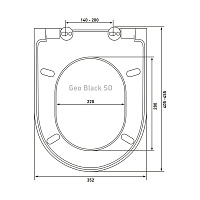 Berges Geo Black Крышка-сиденье с микролифтом 44х5h, цвет черный 015113