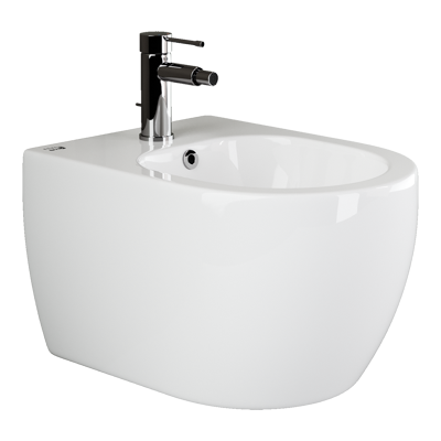 Ceramica Nova Play Биде подвесное 37х49 см, c переливом, цвет: белый глянцевый CN3002