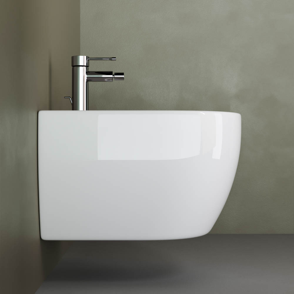 Ceramica Nova Play Биде подвесное 37х49 см, c переливом, цвет: белый глянцевый CN3002