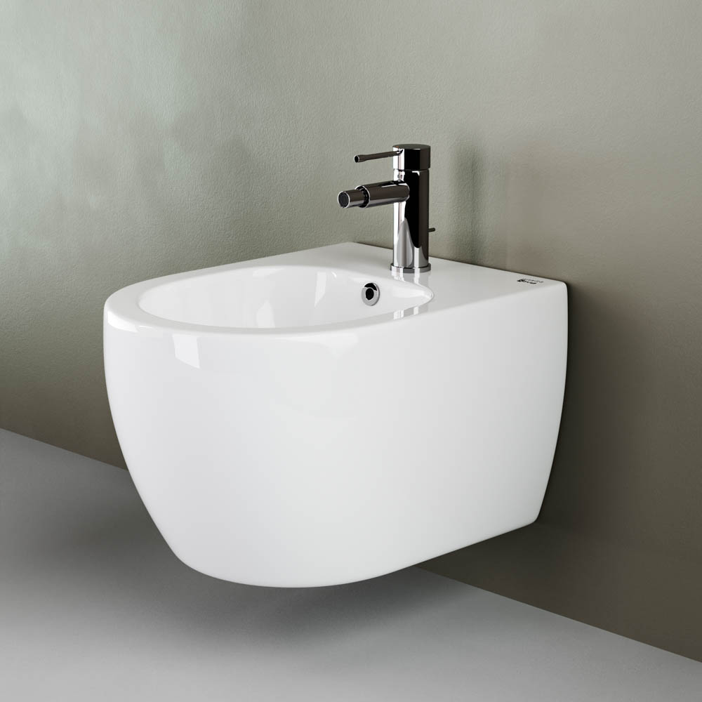 Ceramica Nova Play Биде подвесное 37х49 см, c переливом, цвет: белый глянцевый CN3002