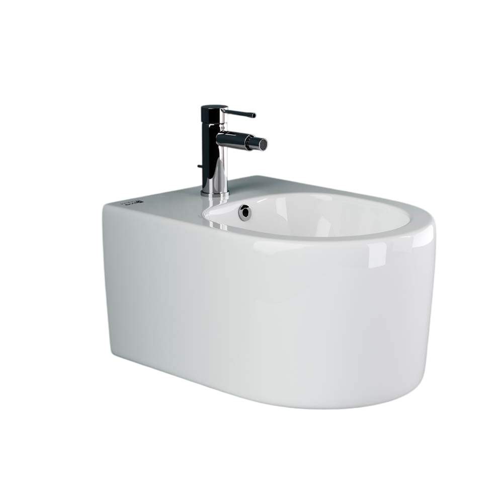 Ceramicanova Moments Биде подвесное 37х49 см, c переливом, цвет: белый глянцевый CN3004