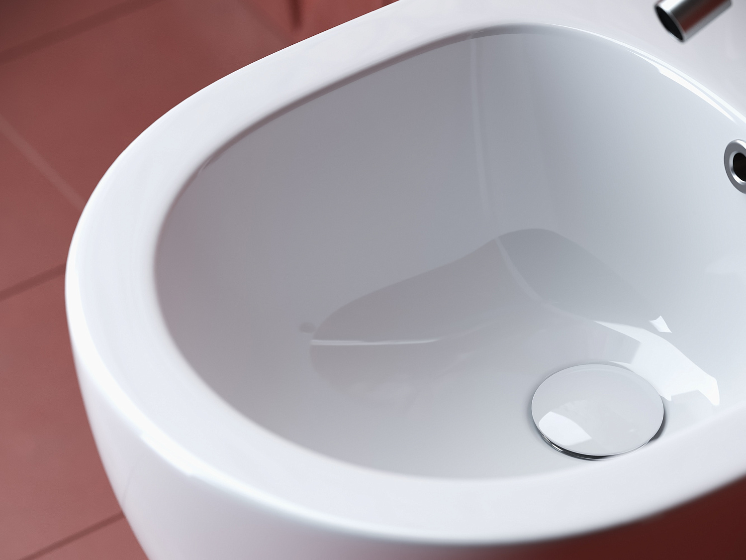 Ceramicanova Forma Биде подвесное 37х48 см, c переливом, цвет: белый глянцевый CN3010