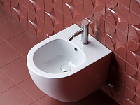 Ceramicanova Forma Биде подвесное 37х48 см, c переливом, цвет: белый глянцевый CN3010