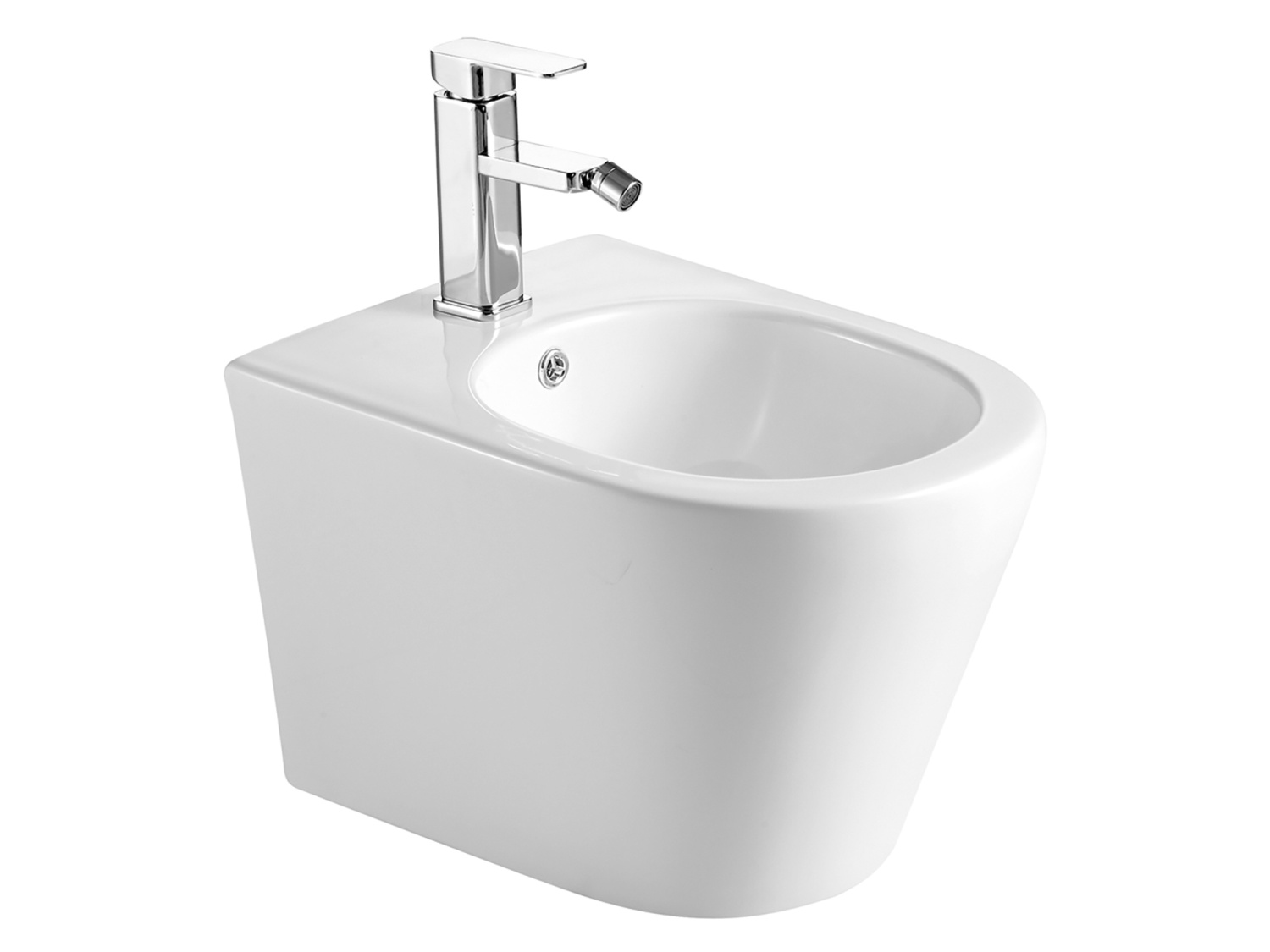 Ceramicanova Forma Биде подвесное 37х48 см, c переливом, цвет: белый глянцевый CN3012