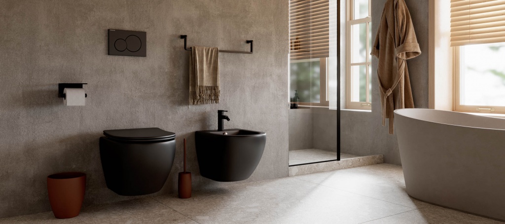 Ceramicanova Forma Биде подвесное 37х48 см, c переливом, цвет: белый глянцевый CN3012