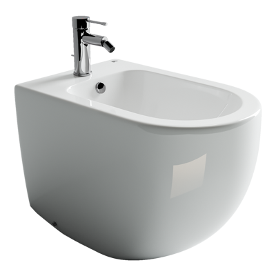 Ceramica Nova Metropol Биде напольное 36х57 см, c переливом, цвет: белый глянцевый CN4005