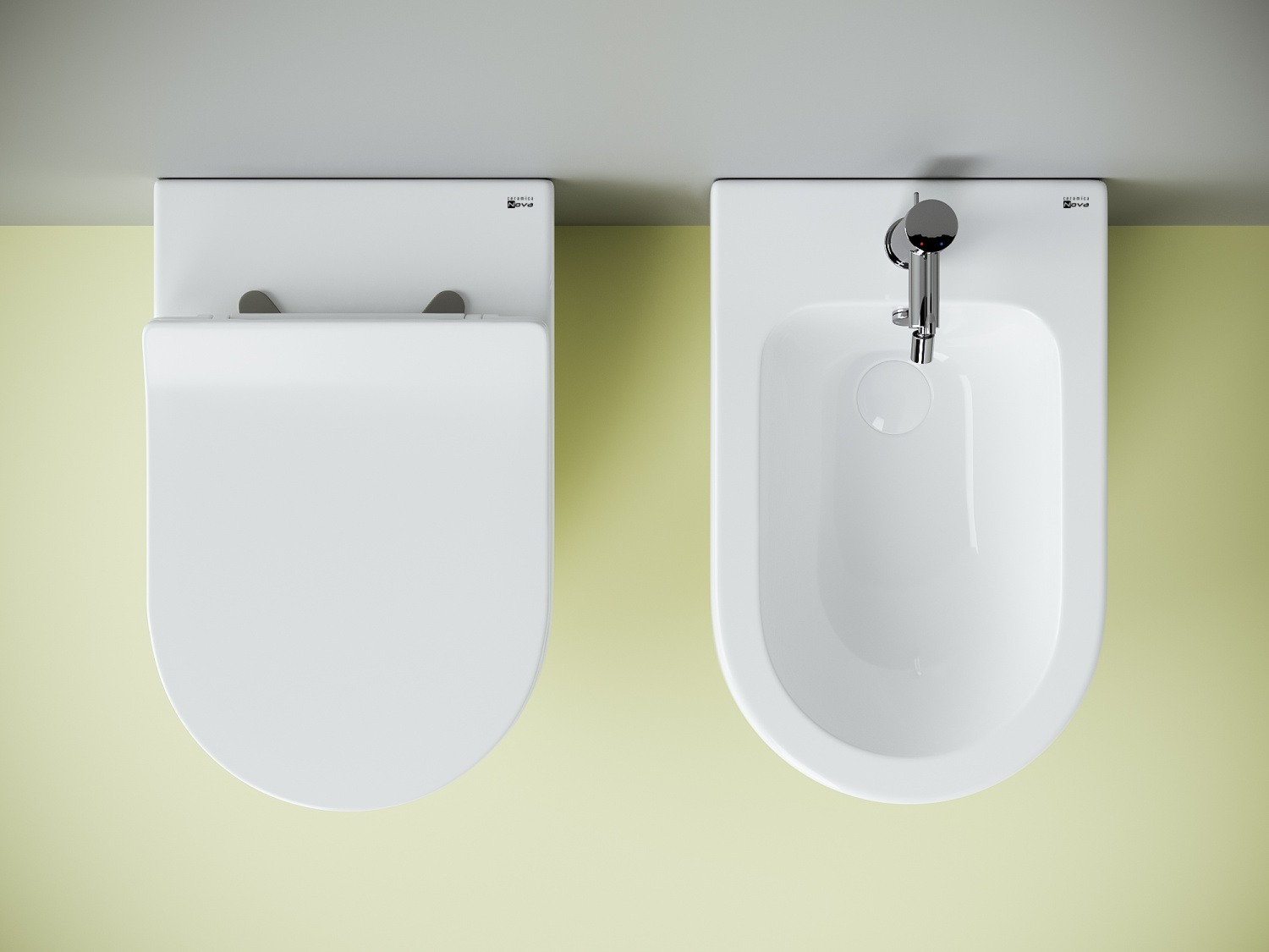 Ceramica Nova Metropol Биде напольное 36х57 см, c переливом, цвет: белый глянцевый CN4005