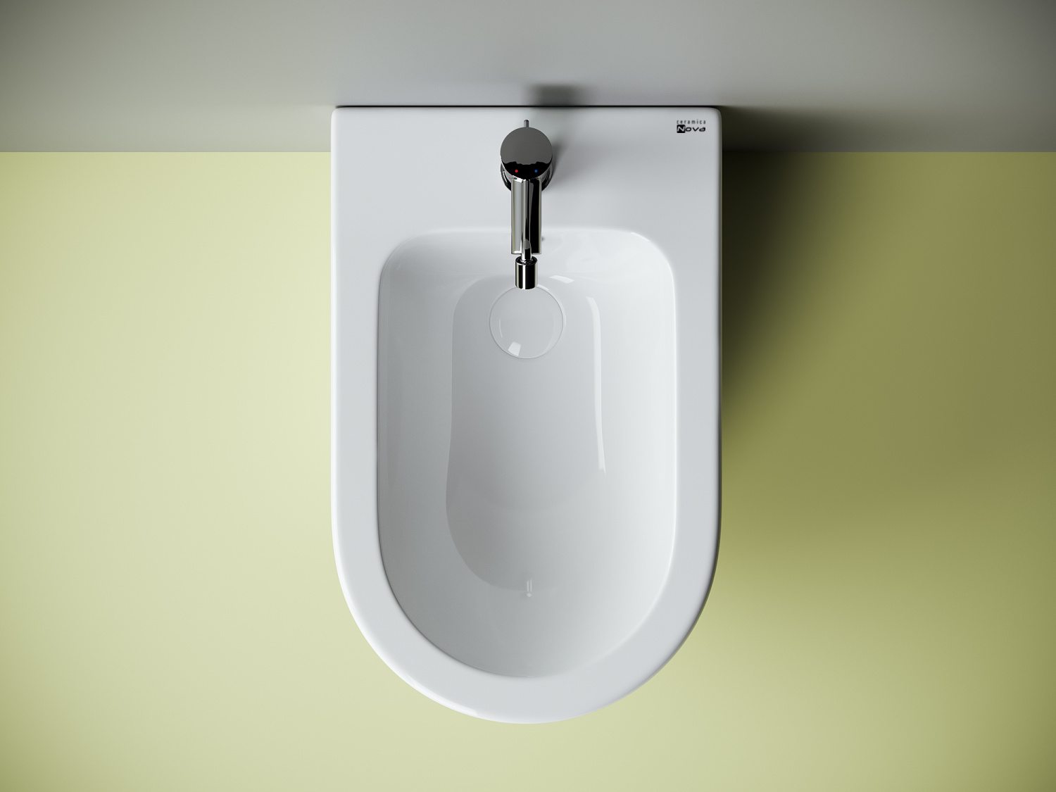 Ceramica Nova Metropol Биде напольное 36х57 см, c переливом, цвет: белый глянцевый CN4005