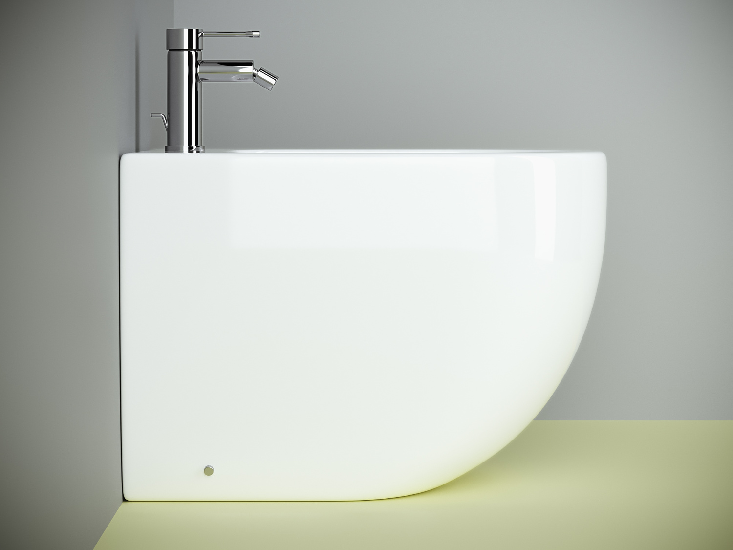 Ceramica Nova Metropol Биде напольное 36х57 см, c переливом, цвет: белый глянцевый CN4005