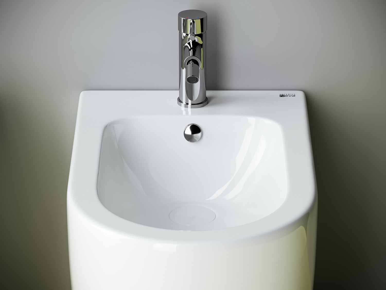 Ceramica Nova Metropol Биде напольное 36х57 см, c переливом, цвет: белый глянцевый CN4005