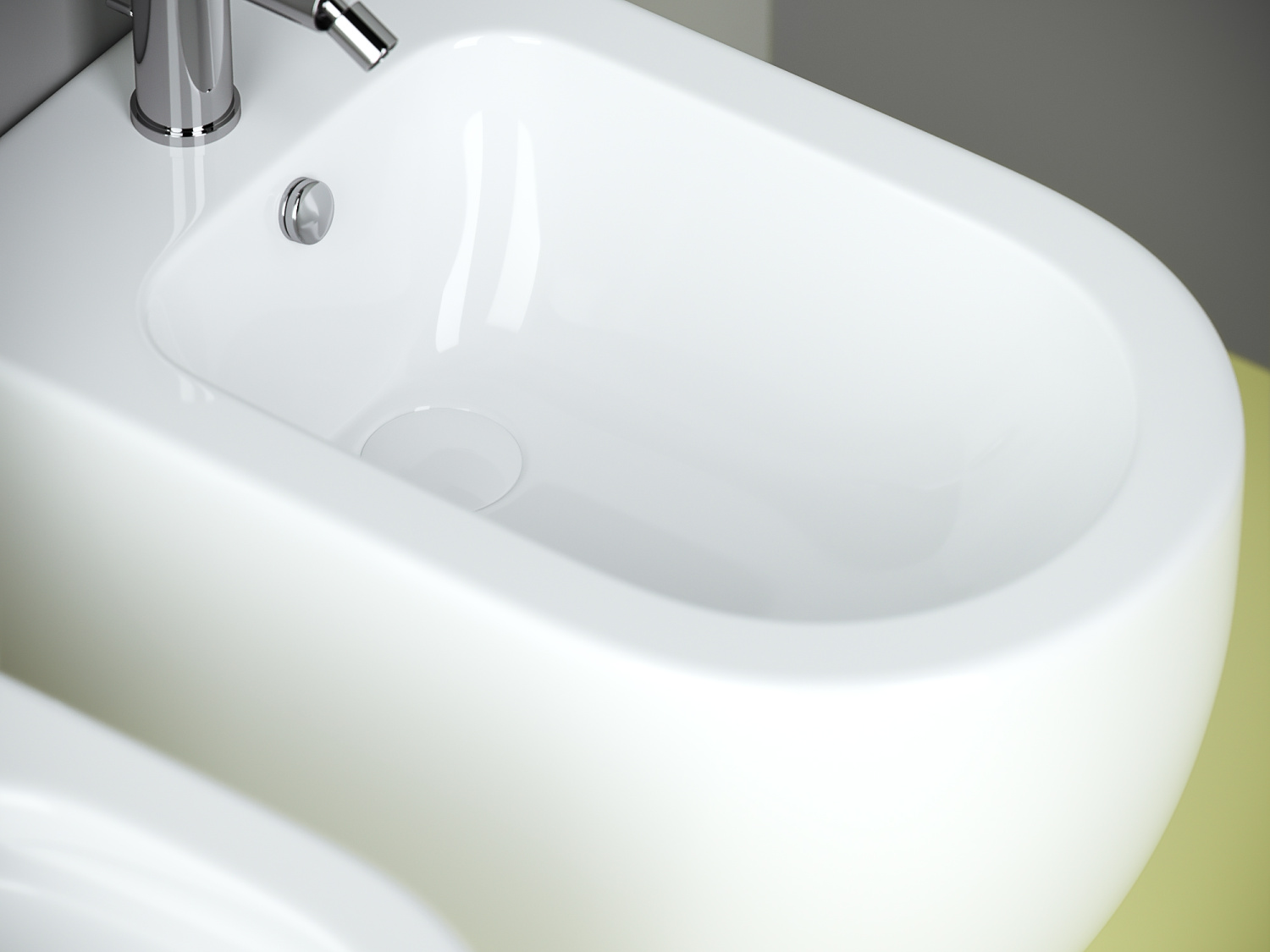 Ceramica Nova Metropol Биде напольное 36х57 см, c переливом, цвет: белый глянцевый CN4005