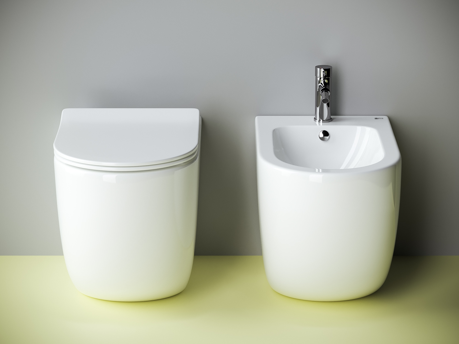 Ceramica Nova Metropol Биде напольное 36х57 см, c переливом, цвет: белый глянцевый CN4005