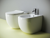 Ceramica Nova Metropol Биде напольное 36х57 см, c переливом, цвет: белый глянцевый CN4005