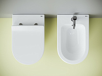 Ceramica Nova Metropol Биде напольное 36х57 см, c переливом, цвет: белый глянцевый CN4005