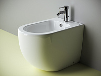 Ceramica Nova Metropol Биде напольное 36х57 см, c переливом, цвет: белый глянцевый CN4005