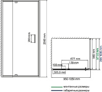 Душевой уголок Wasserkraft Berkel  100x100 см 48P19