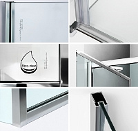 Душевой уголок Wasserkraft Salm  80x100 см 27I29