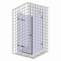 Душевой уголок Wasserkraft Aller 10H07RB black matt, 120x90 см 10H07RBLACK MATT