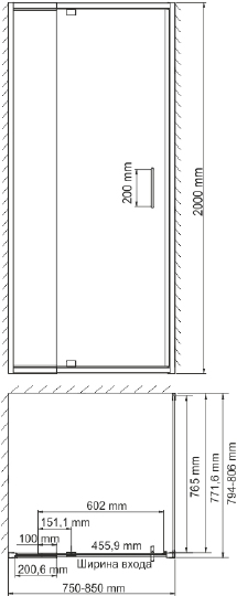 Душевой уголок Wasserkraft Berkel  85x80 см 48P02