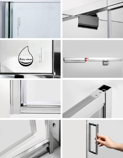 Душевой уголок Wasserkraft Berkel  90x80 см 48P20