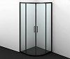 Wasserkraft Dill Душевой уголок 90х200h, профиль черный матовый, стекло прозрачное 61S01