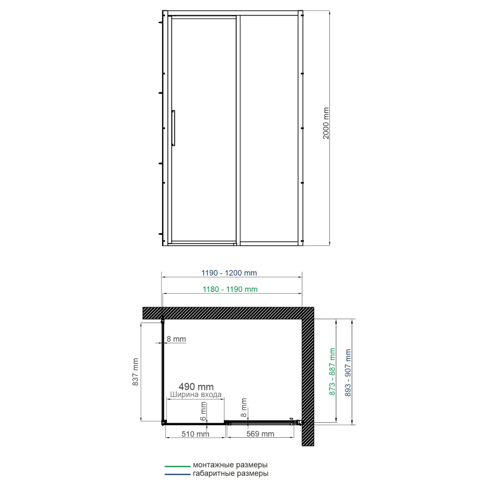 Wasserkraft Lopau Обратная панель, профиль хром 32S07-RP90