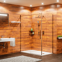 Wasserkraft Alme Душевой уголок 130х200h, профиль хром, стекло прозрачное 15R34