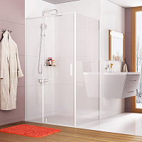 Wasserkraft Neime Душевой уголок 120х200h, профиль белый матовый, стекло прозрачное 19P10
