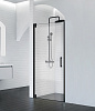 BelBagno Acqua Душевая дверь в нишу, стекло прозрачное 90х195h см, цвет: черный MARMI-B-1-90-C-NERO