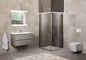 Belbagno Unique Душевой уголок 75х75х190h, стекло прозрачное UNIQUE-A-2-75/90-C-Cr