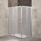 Belbagno Unique Душевой уголок 100х75х190h, стекло матовое UNIQUE-AH-2-100/115-75/90-M-Cr