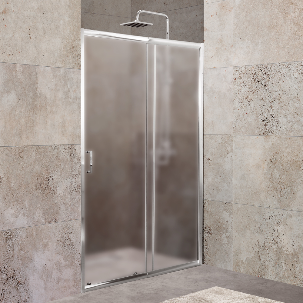 BelBagno Unique Душевая дверь в нишу 100х190h, стекло текстурированное UNIQUE-BF-1-100/115-P-Cr