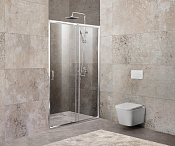 Belbagno Unique Душевая дверь в нишу 120х190h, стекло прозрачное UNIQUE-BF-1-120/135-C-Cr