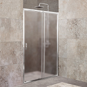 Belbagno Unique Душевая дверь в нишу 120х190h, стекло текстурированное UNIQUE-BF-1-120/135-P-Cr