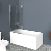 Belbagno Uno Шторка на ванну 90х150h, стекло текстурированное UNO-V-1-90/150-P-Cr